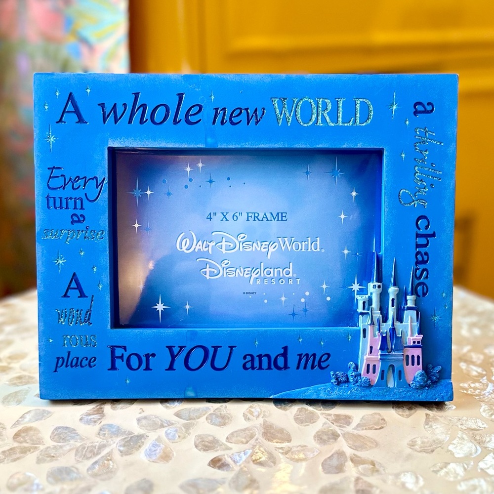 Disney A Whole New World Aladdin Magic Carpet Ride Picture Photo Frame 4x6 Photo